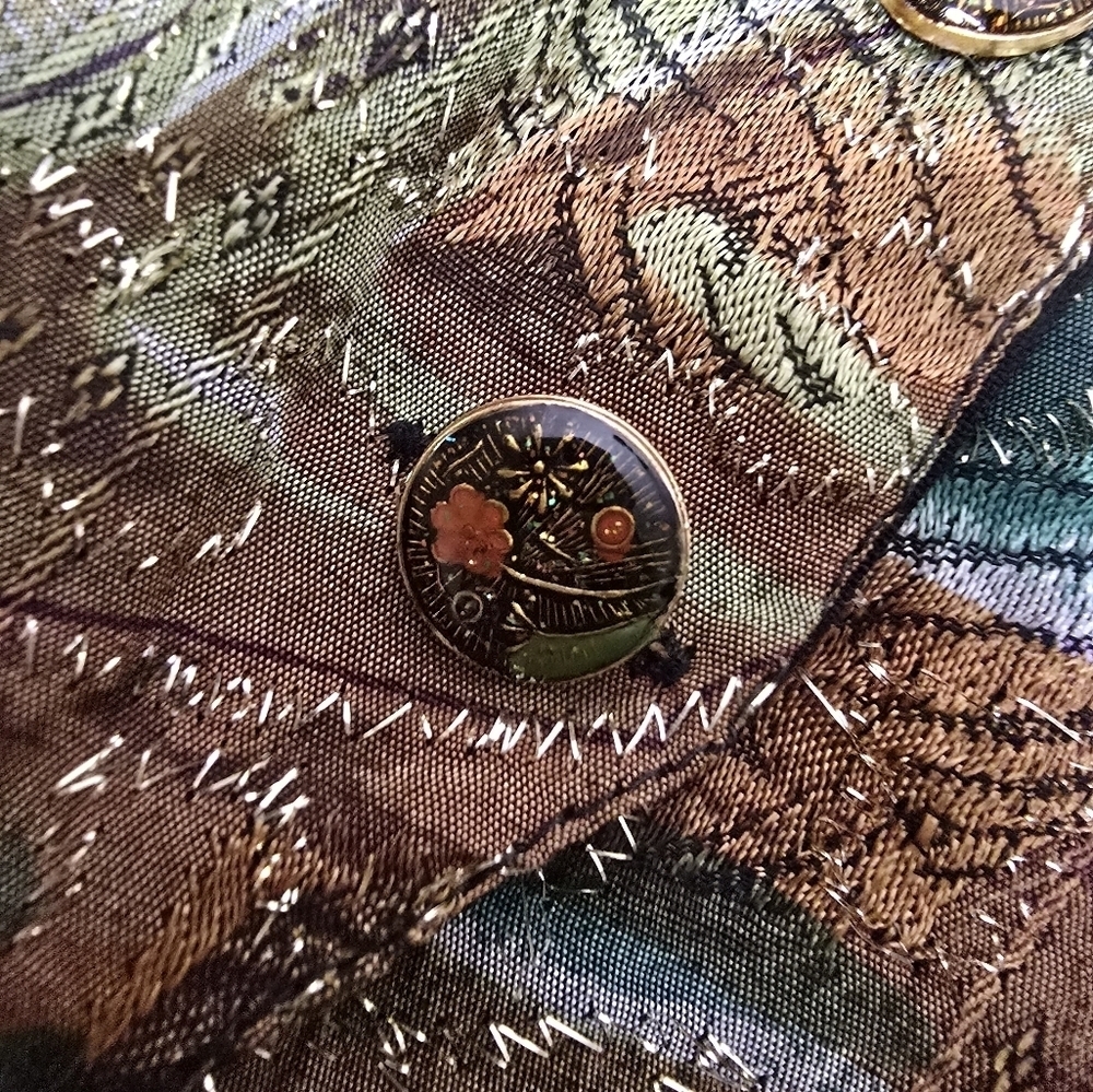 VTG Button Up Floral Vest - Picture 2 of 4